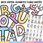 Alfabeto Cores Pastéis Menina - Kit Digital - Imagem 2