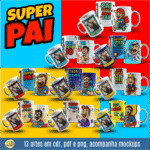 COMBO Pai Cartoon para Sublimação - Imagem 2