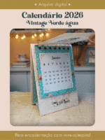 Calendário 2026 Vintage Verde água - Imagem 3