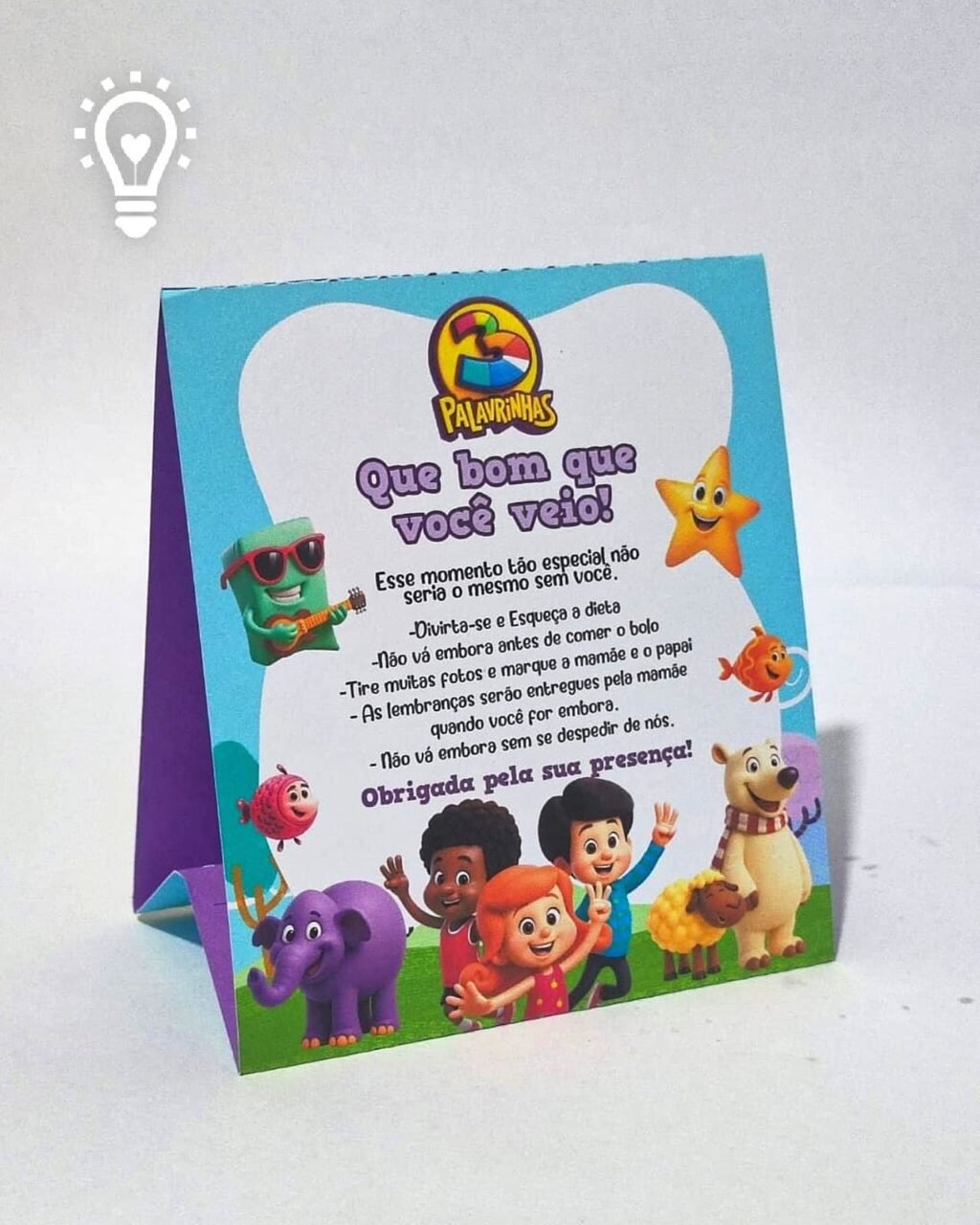 3 Palavrinhas Menino - Centro de Mesa - Imagem 1