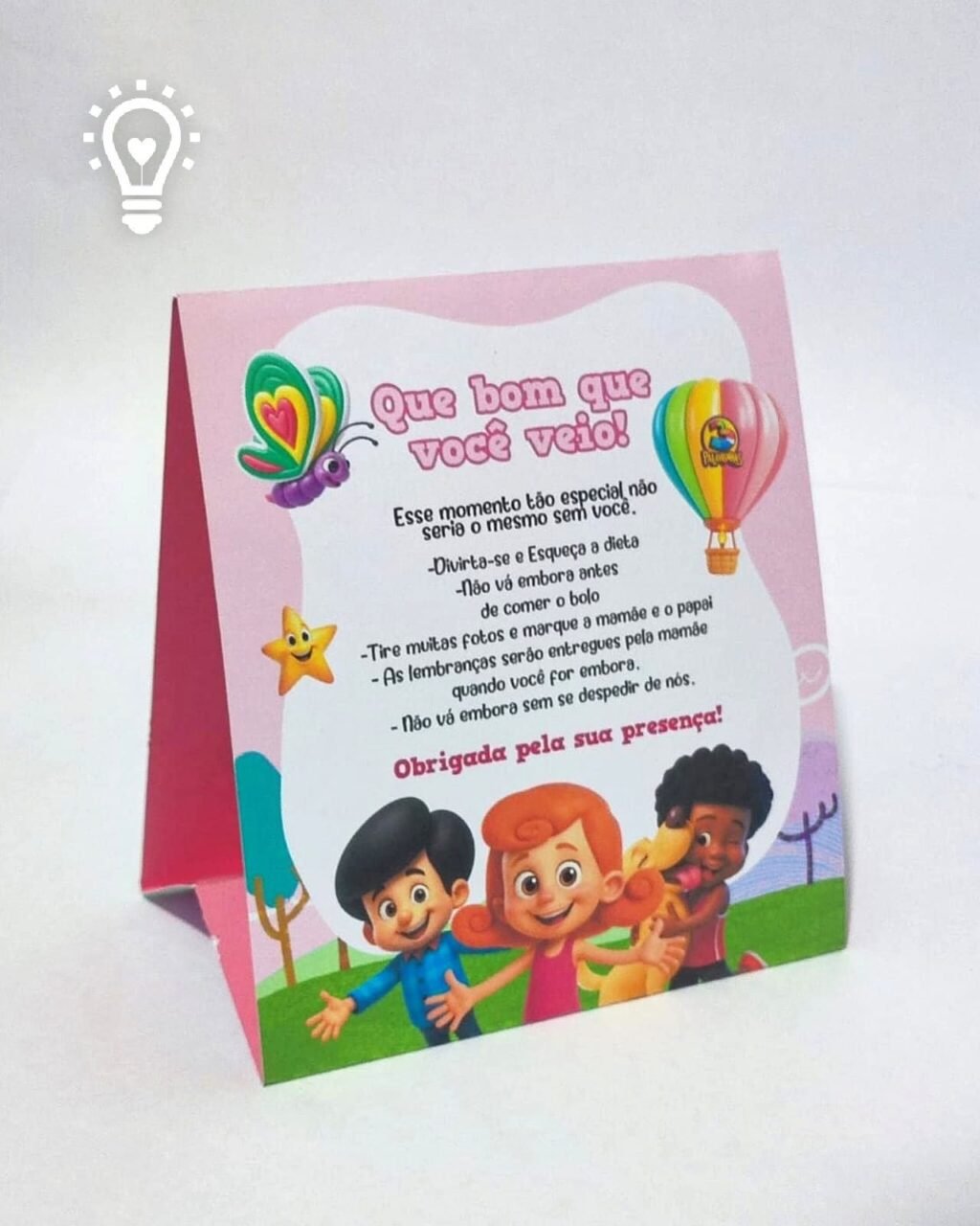 3 Palavrinhas Menina - Centro de Mesa - Imagem 1