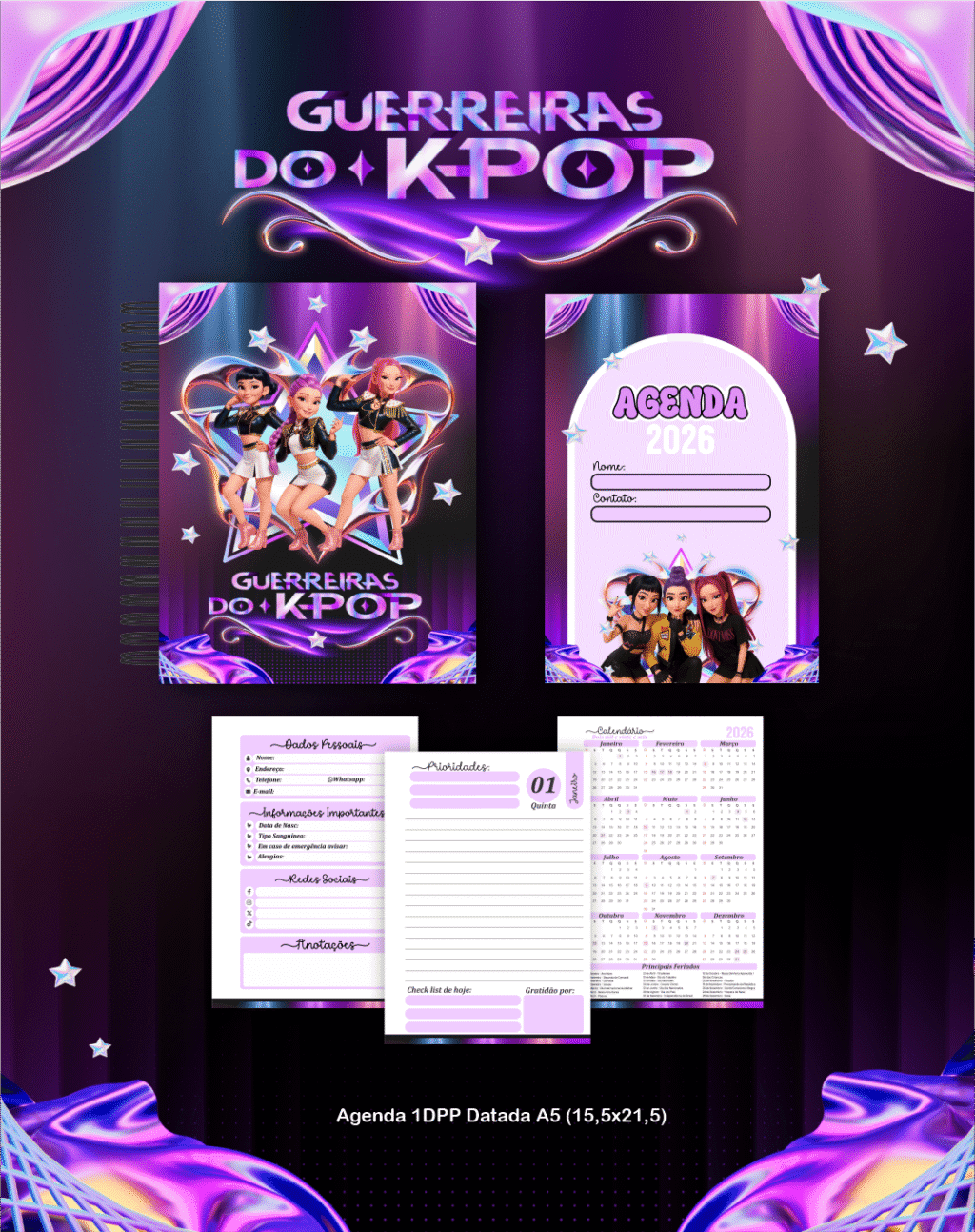 BOX Guerreiras do K-Pop - Escolar 2026 (Pamella) - Imagem 1