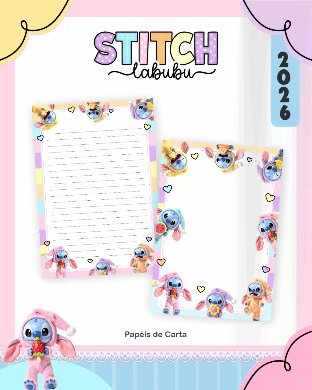 BOX Stitch Labubu - Escolar 2026 (Pamella) - Imagem 3