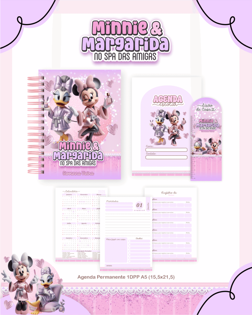 Minnie e Margarida - Escolar 1.0 2026 (Pamella) - Imagem 2