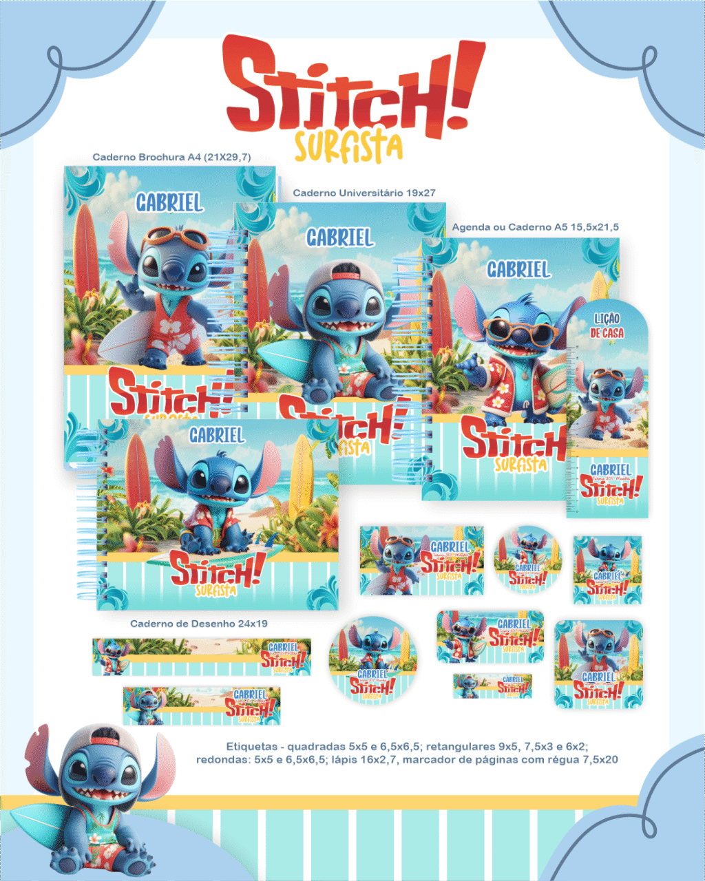 Stitch Surfista - Escolar 1.0 2026 (Pamella) - Imagem 3