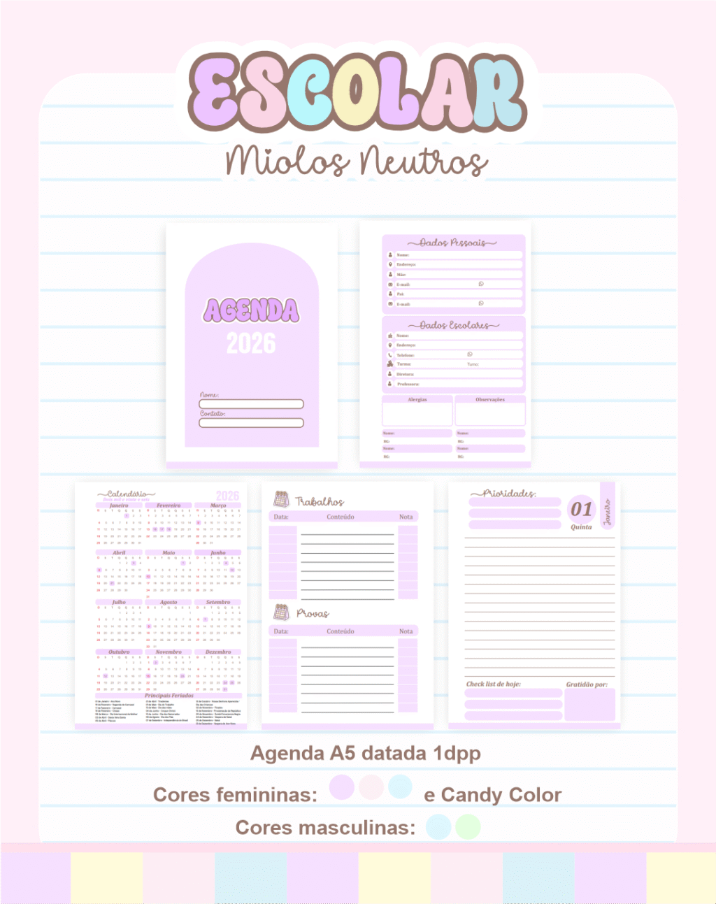 Combo Miolos Neutros - Escolar 1.0 2026 (Pamella) - Imagem 7