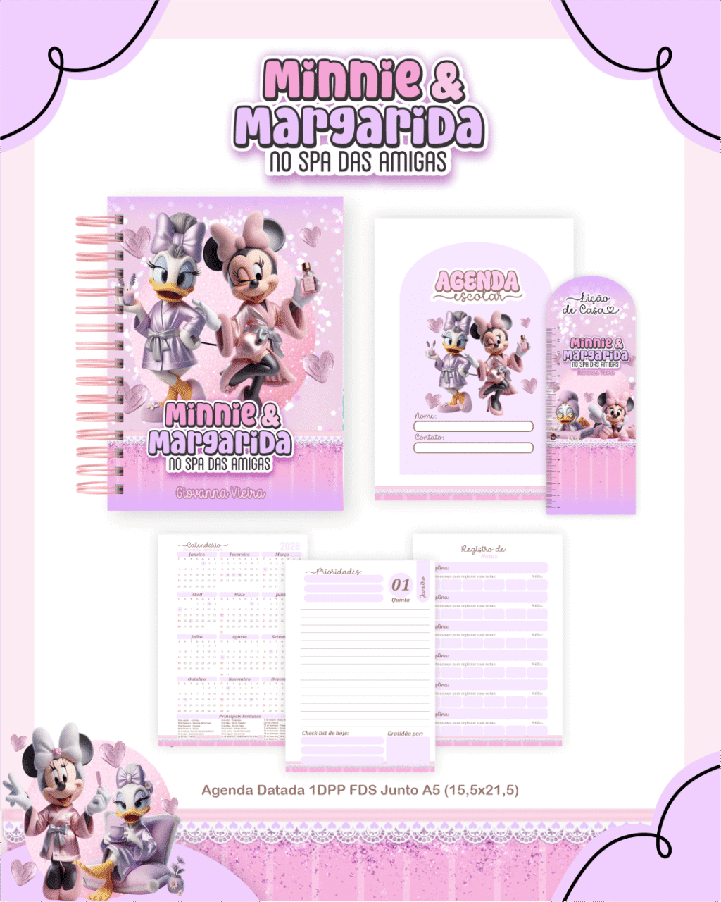 Minnie e Margarida - Escolar 1.0 2026 (Pamella) - Imagem 3