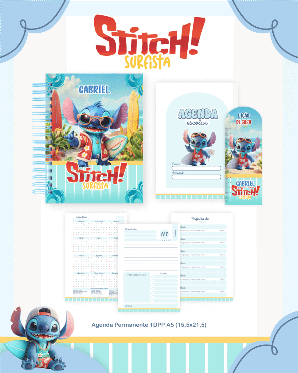 Stitch Surfista - Escolar 1.0 2026 (Pamella) - Imagem 2
