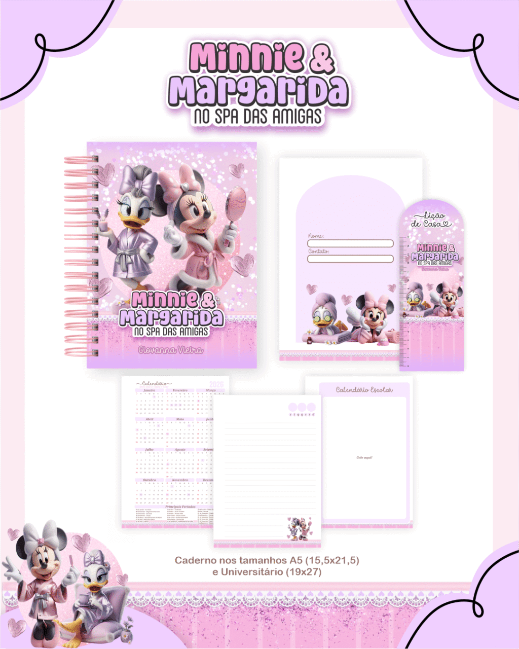 Minnie e Margarida - Escolar 1.0 2026 (Pamella) - Imagem 4