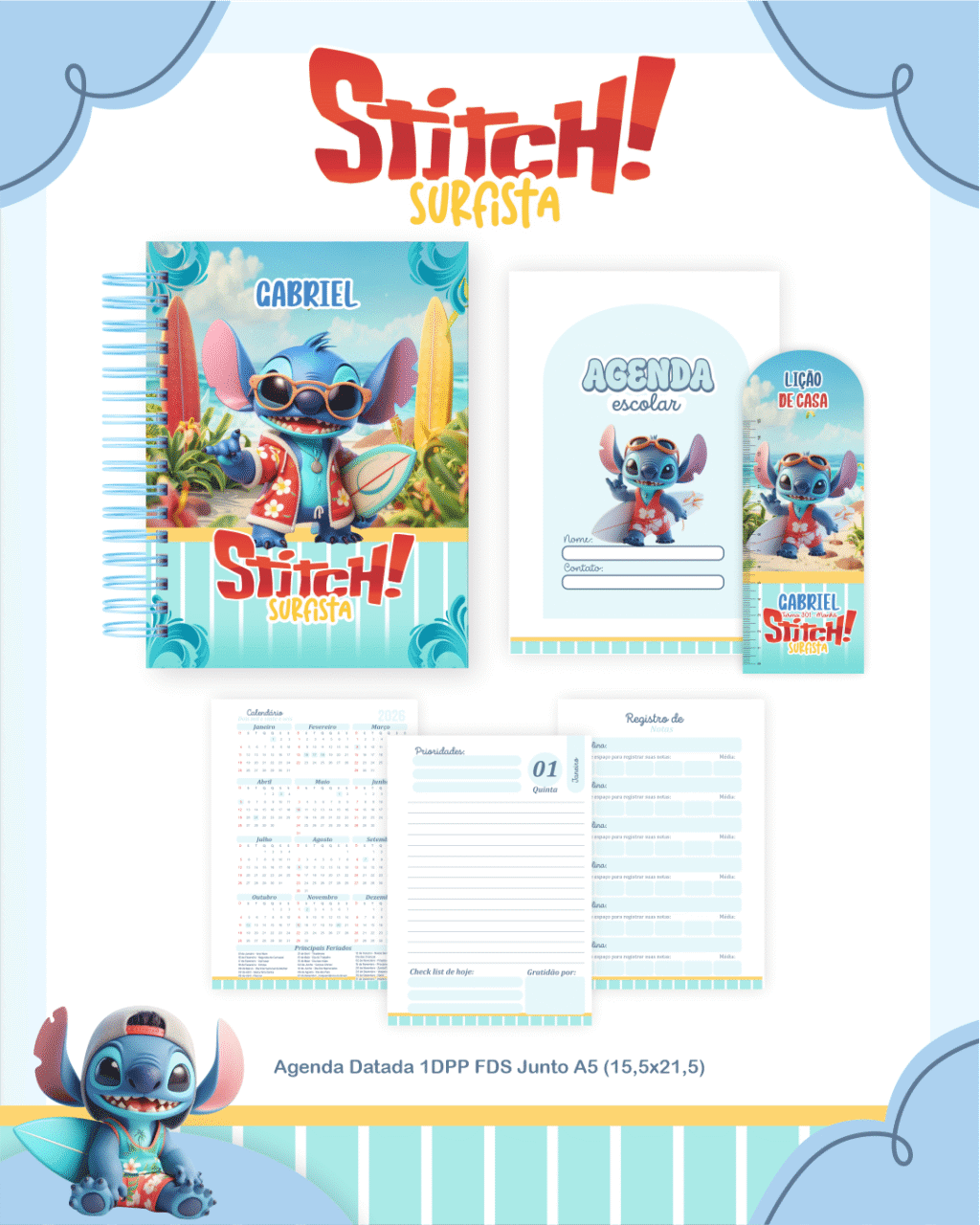 Stitch Surfista - Escolar 1.0 2026 (Pamella) - Imagem 4