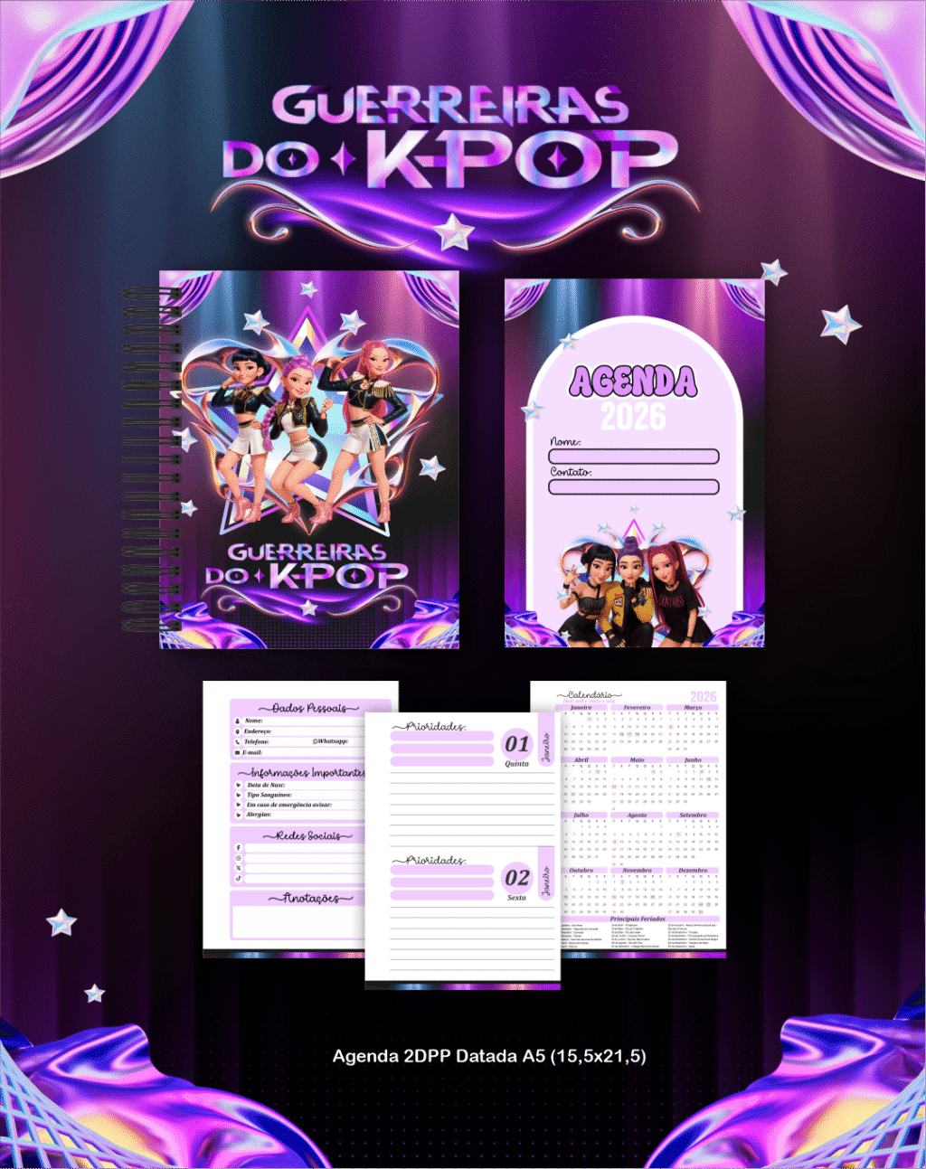 BOX Guerreiras do K-Pop - Escolar 2026 (Pamella) - Imagem 7