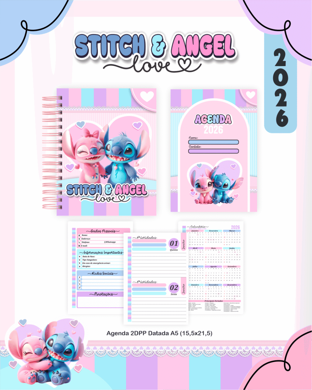 BOX Stitch e Angel - Escolar 2026 (Pamella) - Imagem 10
