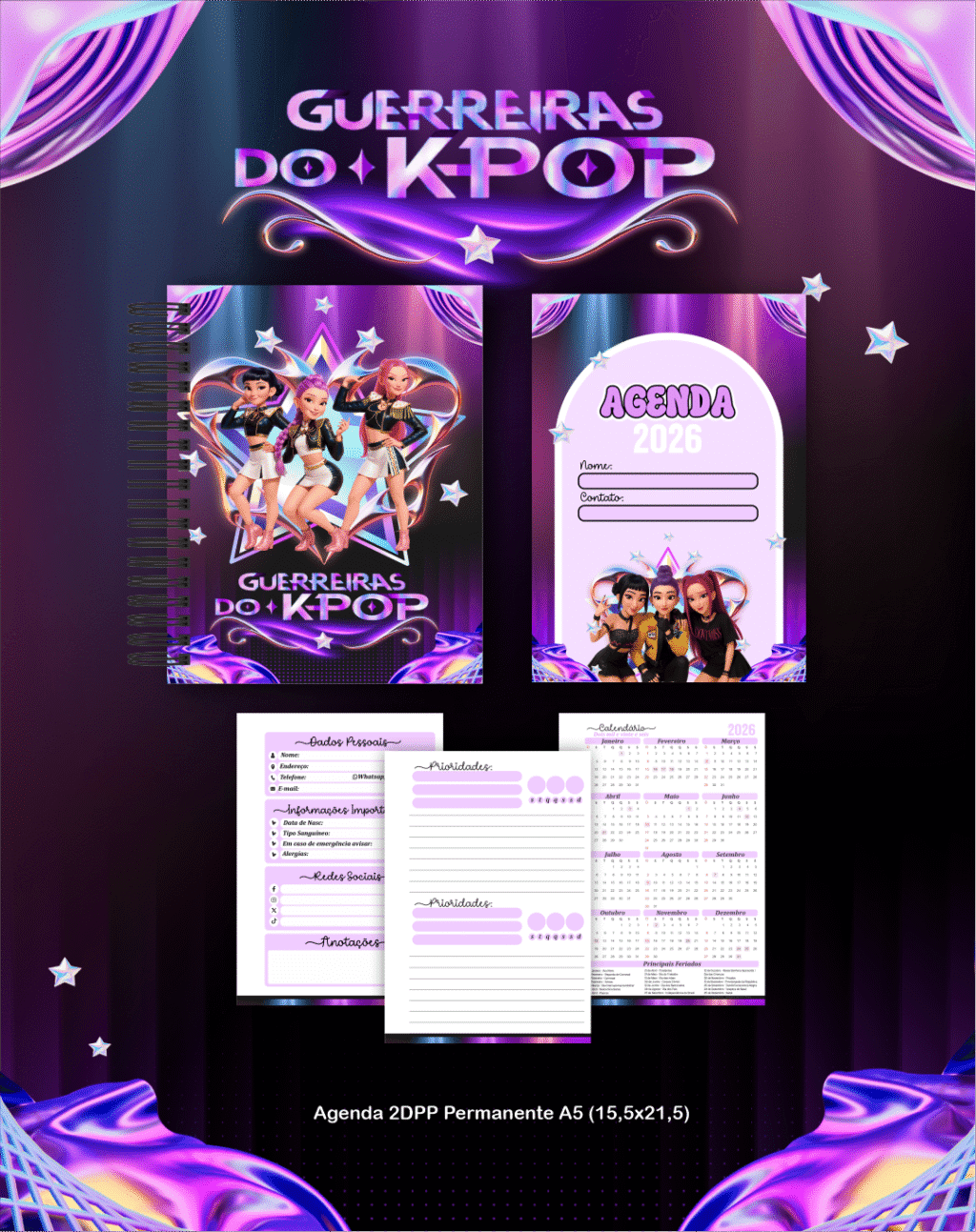 BOX Guerreiras do K-Pop - Escolar 2026 (Pamella) - Imagem 6