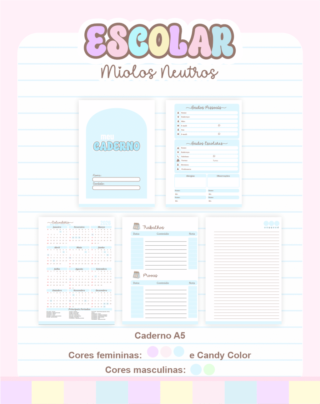 Combo Miolos Neutros - Escolar 1.0 2026 (Pamella) - Imagem 4