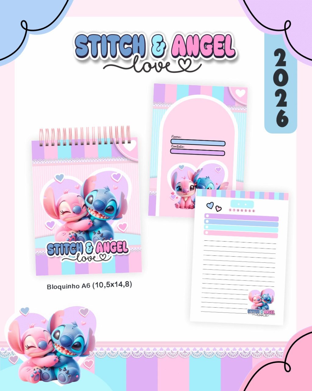 BOX Stitch e Angel - Escolar 2026 (Pamella) - Imagem 7