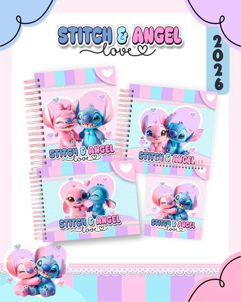 BOX Stitch e Angel - Escolar 2026 (Pamella) - Imagem 1