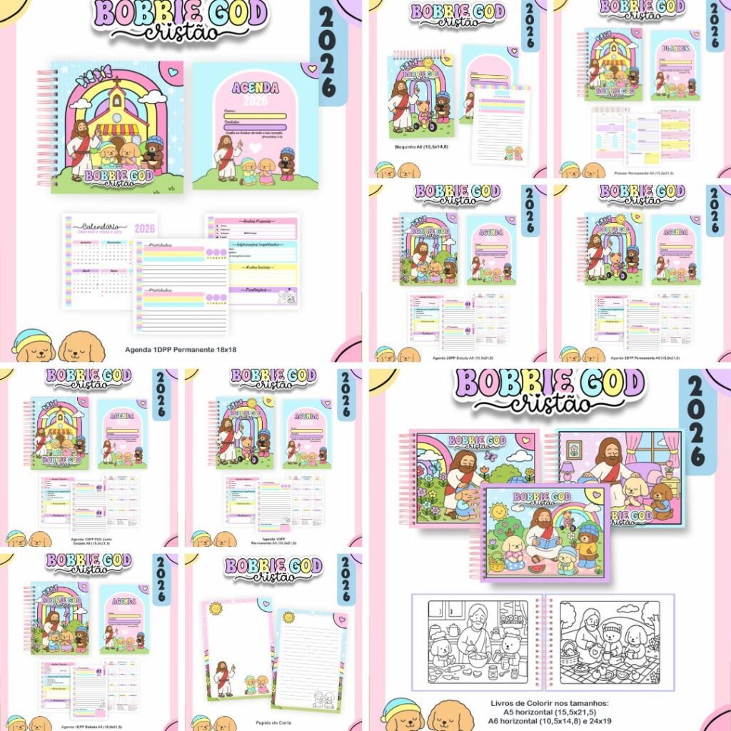 BOX Bobbie God Cristão Menina | Menino - Escolar 2026 (Pamella) - Imagem 1