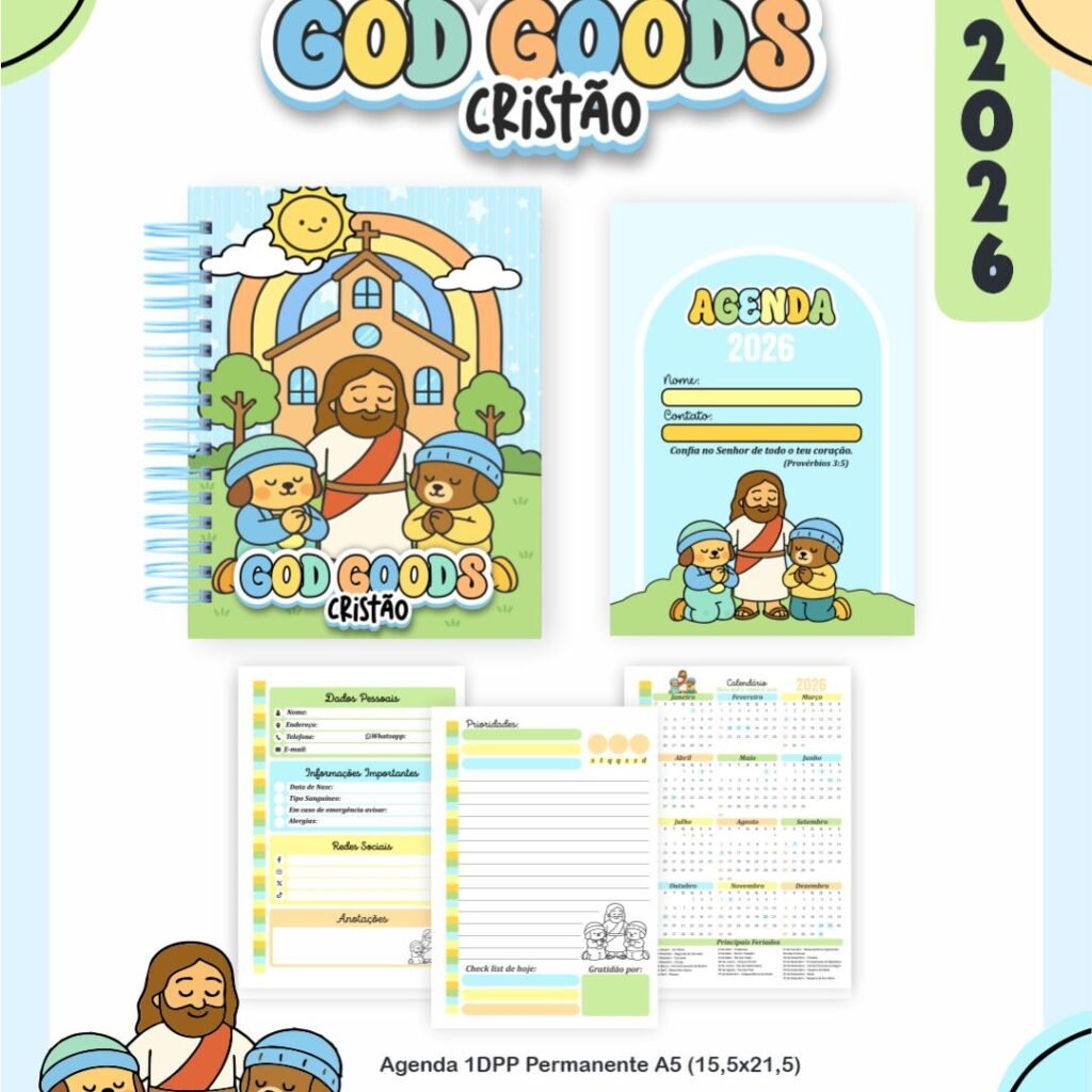 BOX Bobbie God Cristão Menina | Menino - Escolar 2026 (Pamella) - Imagem 8