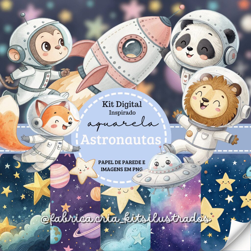 Inspirado Astronautas - Kit Digital - Imagem 1