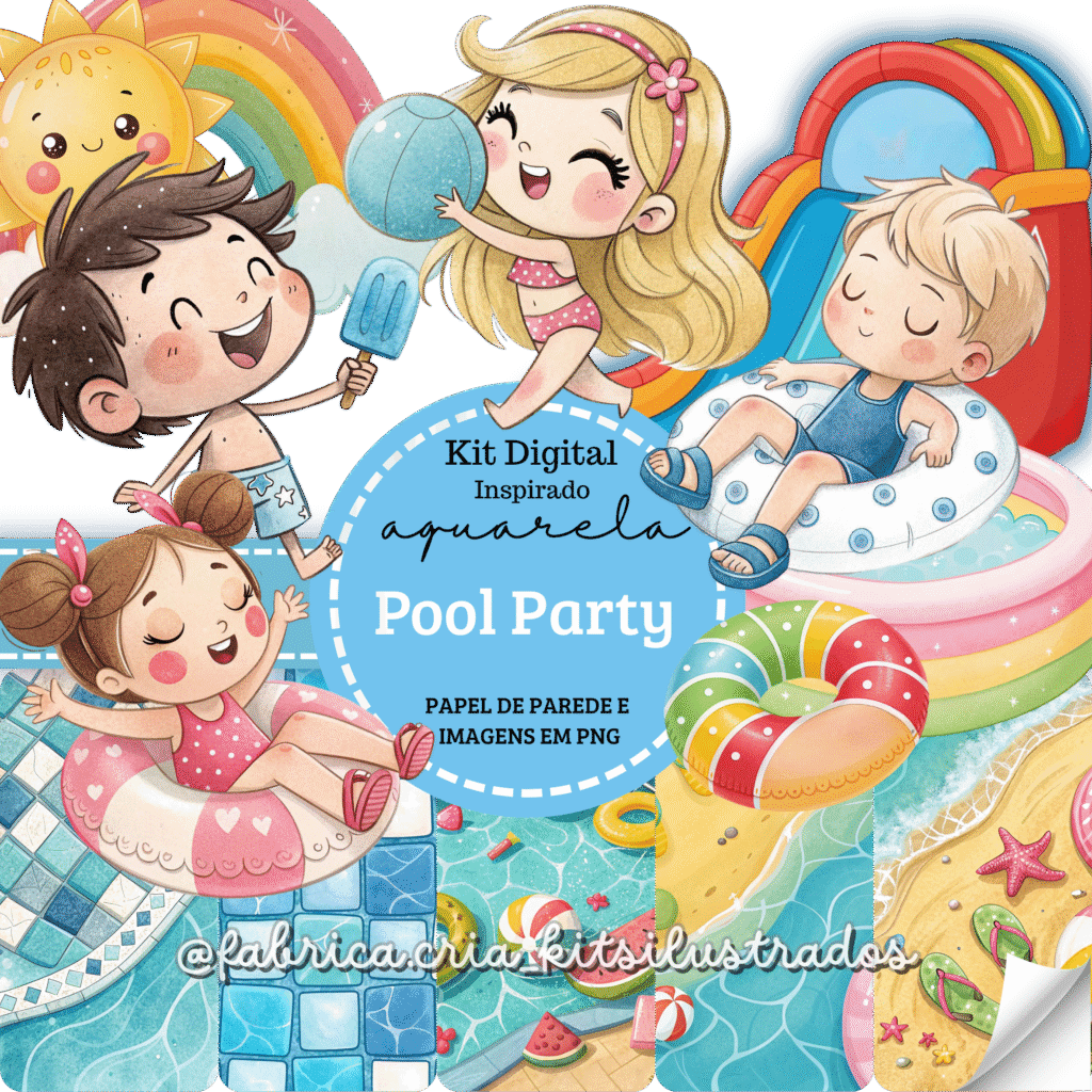 Inspirado Pool Party - Kit Digital - Imagem 1