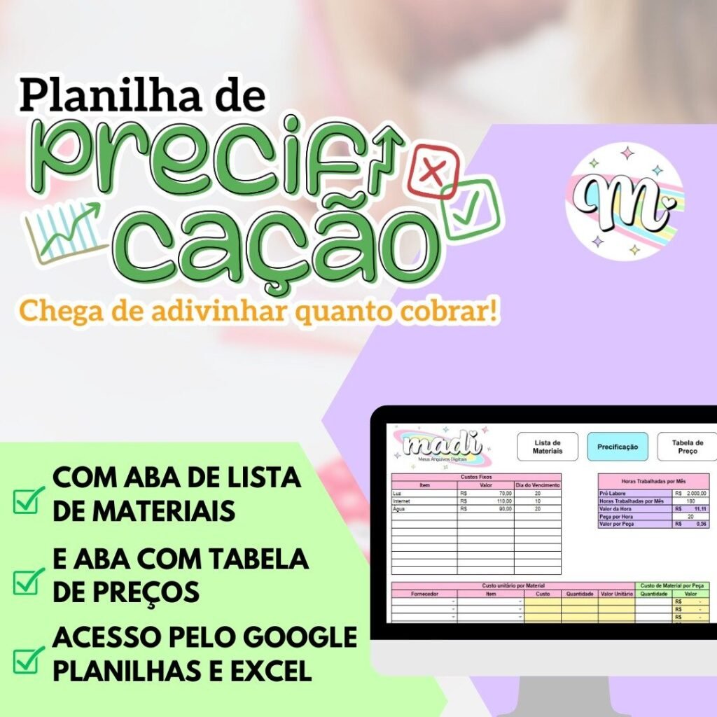 Planilha de Precificação - Imagem 1