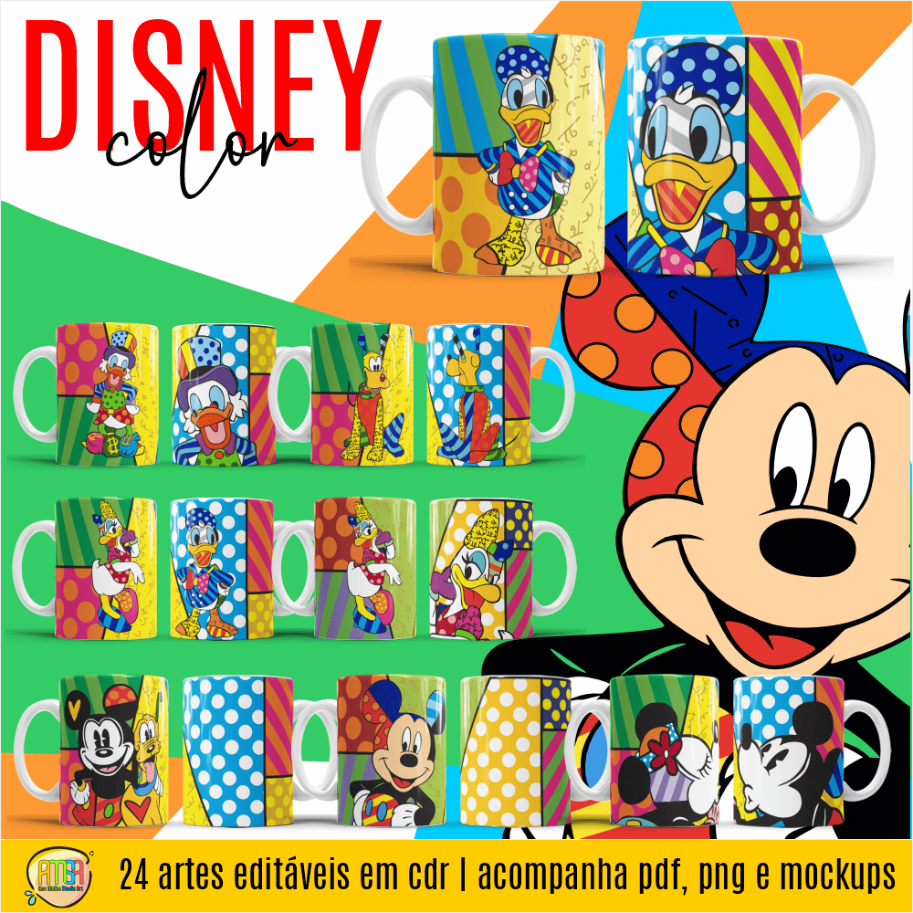 Disney Color - Estampas Canecas - Imagem 1