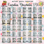 Carinhas Divertidas 3D - Estampas Canecas - Imagem 2