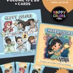 Happy Colors - Combo Vol 19 e 20 + Cards - Princesas 2.0 (Tita)