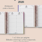 Agenda 2026 preto e branco WIRE-O (Perfeito Miolo)