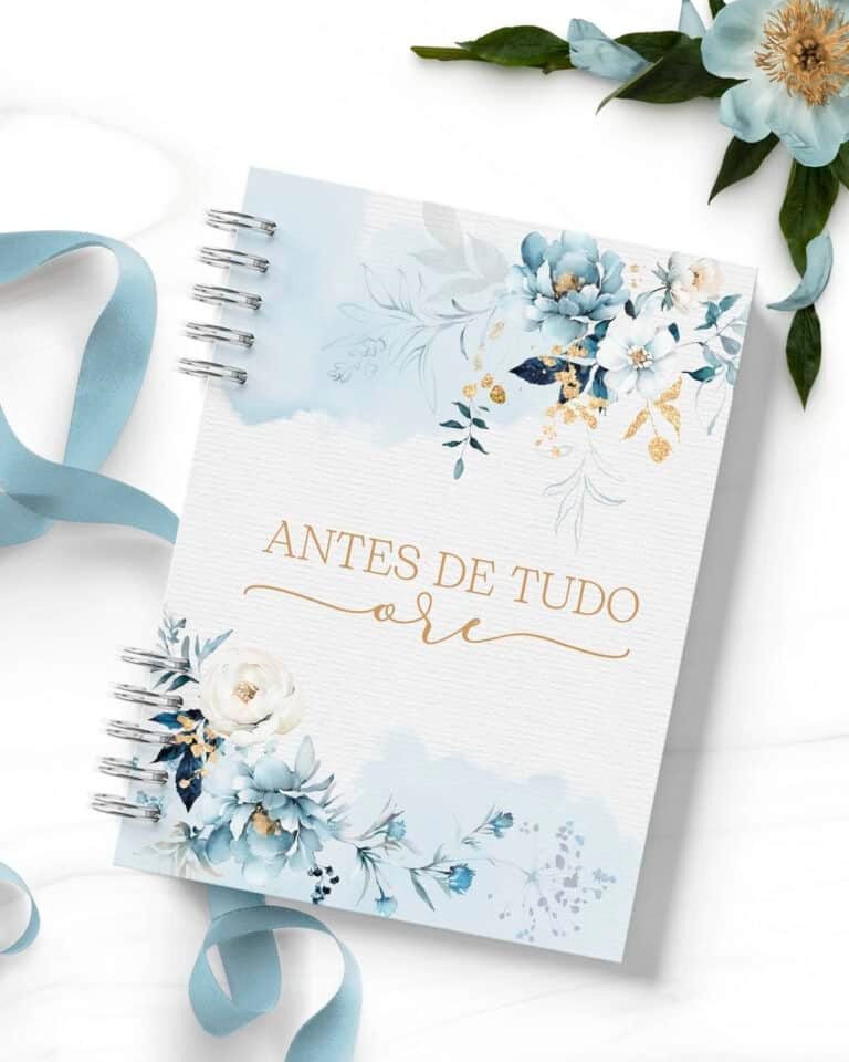 COMBO 8 Agendas 2026 e Permanente com/sem Versículo Floral Azul (Bicho Papel) - Imagem 3