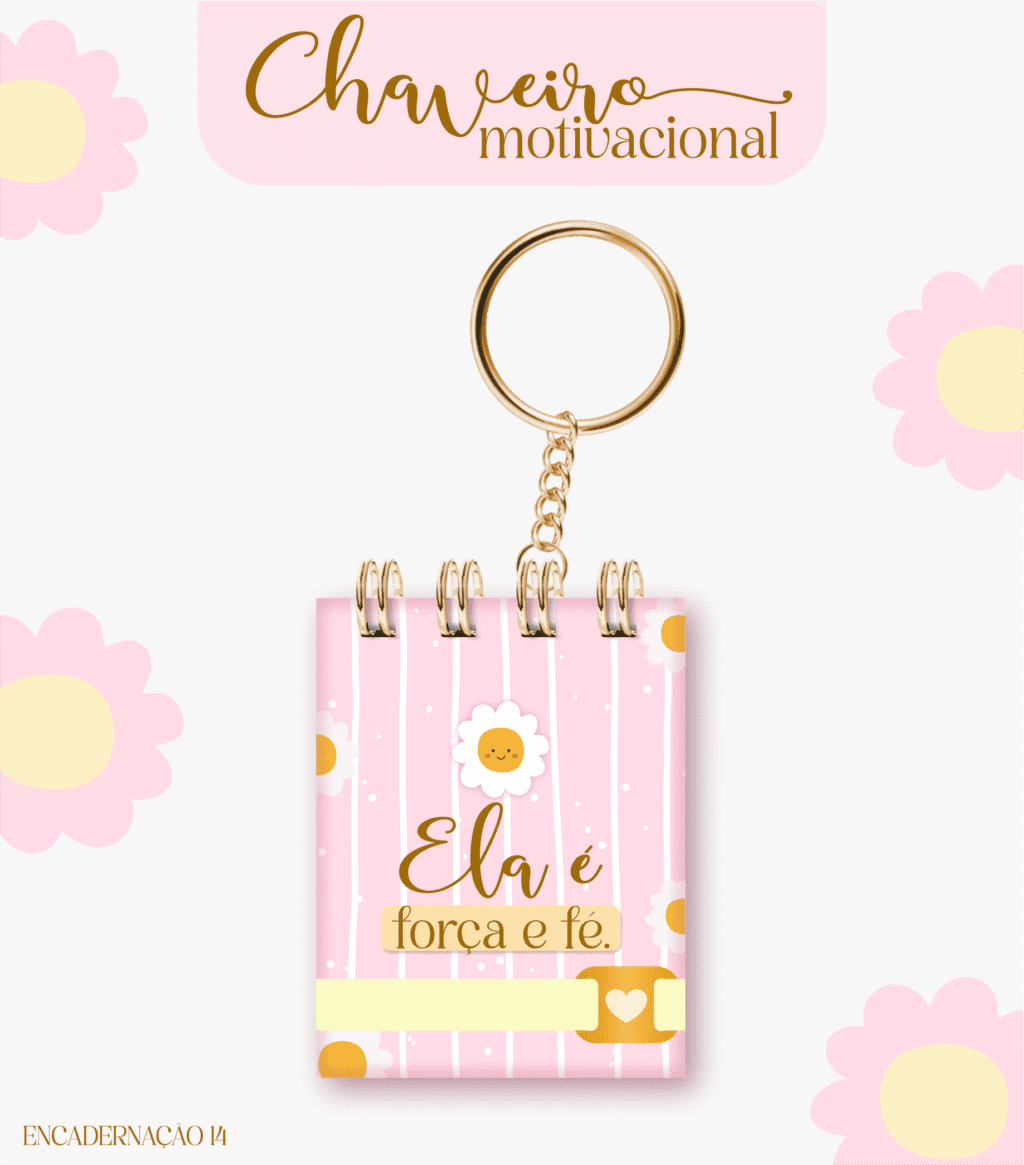 Chaveiro Motivacional Feminino (Lina) - Imagem 2