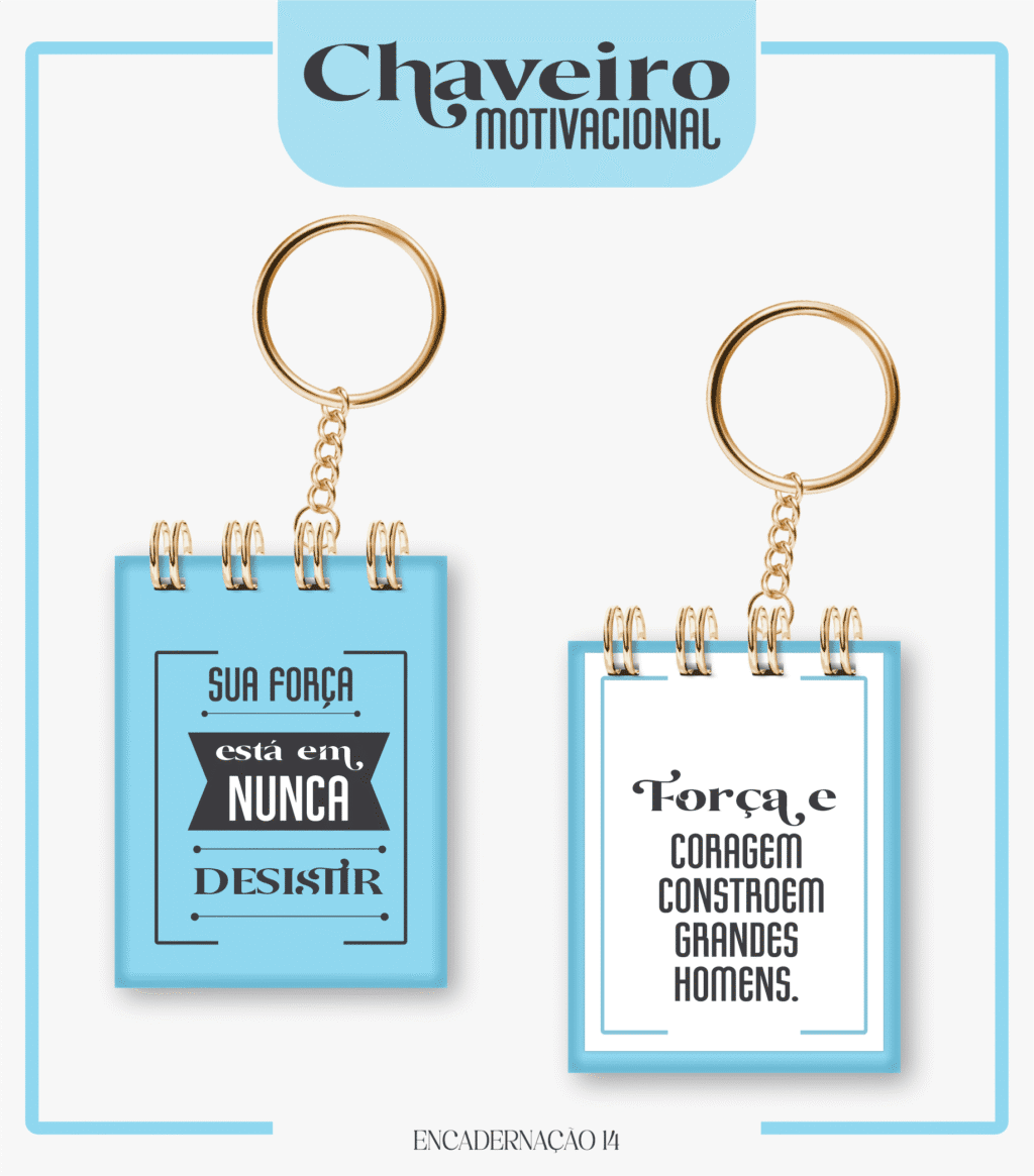 Chaveiro Motivacional Masculino (Lina) - Imagem 1