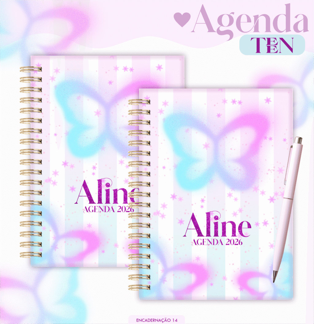 Agenda 2026 - Teen 2 Borboleta (Lina) - Imagem 1