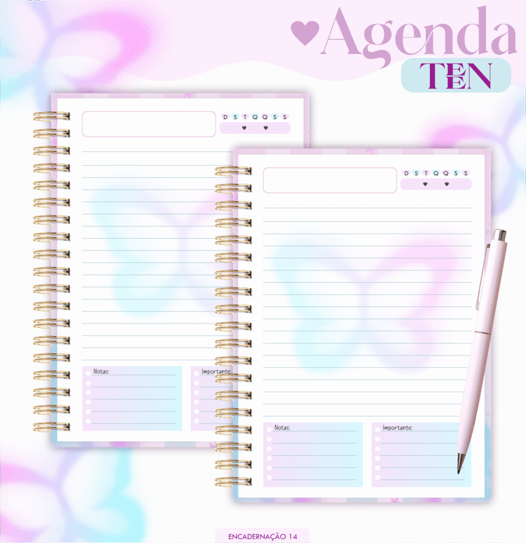 Agenda 2026 - Teen 2 Borboleta (Lina) - Imagem 2
