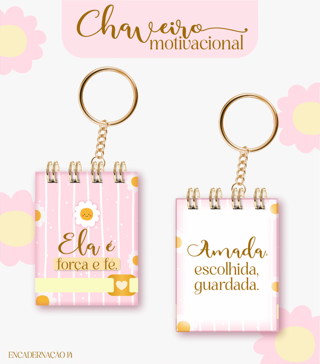 Chaveiro Motivacional Feminino (Lina) - Imagem 1