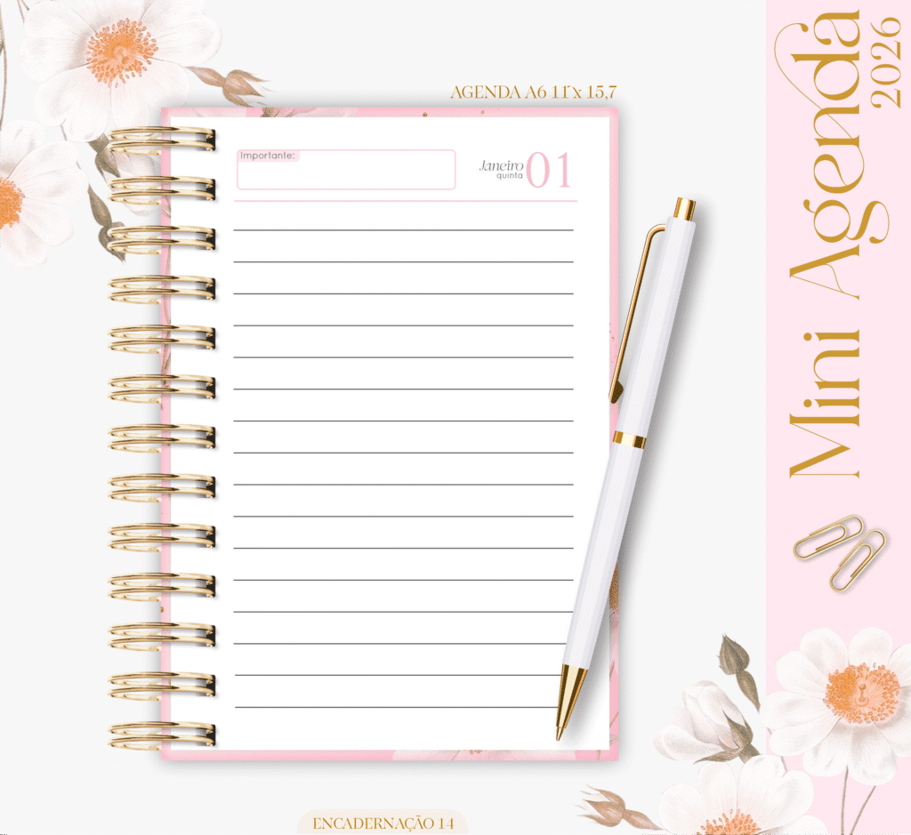 Agenda A6 2026 (Lina) - Imagem 9