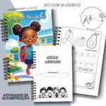 Kit Caderno com Atividades de Alfabetização Escolar – Feminino e Masculino (Re Castori)