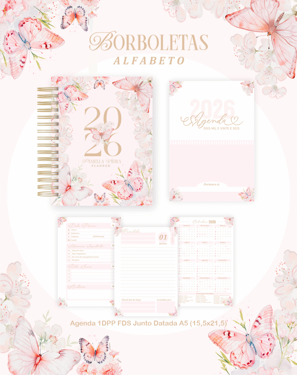 Alfabeto Borboletas - Agendas | Planners 2026 (Pamella) - Imagem 2