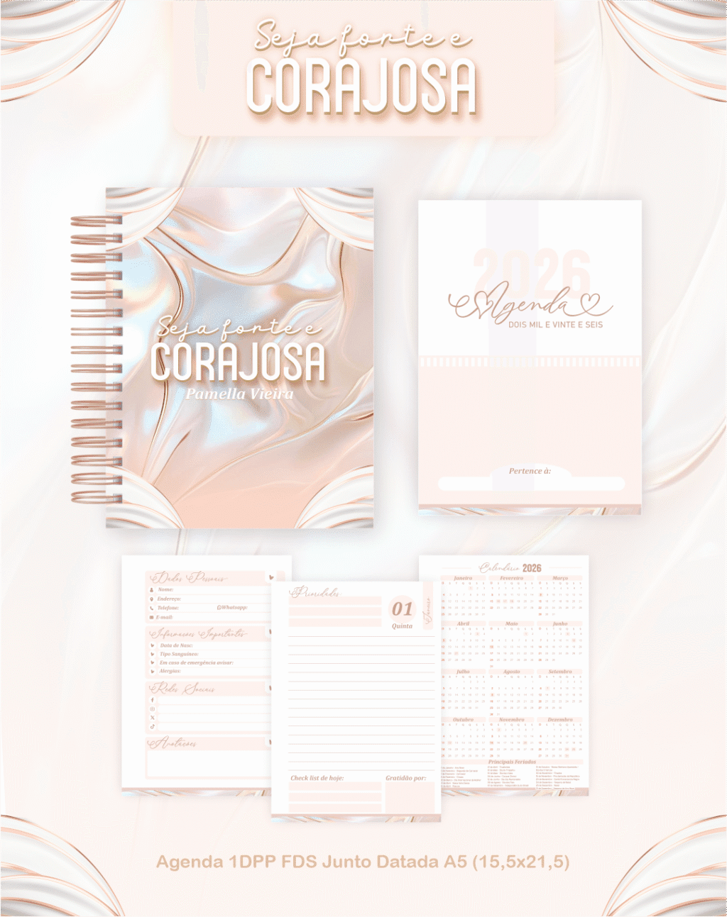 Forte e Corajosa - Agendas | Planners 2026 (Pamella) - Imagem 2
