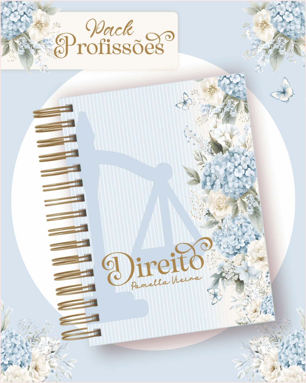 Profissões 2026: Floral Azul (Pamella) - Imagem 2