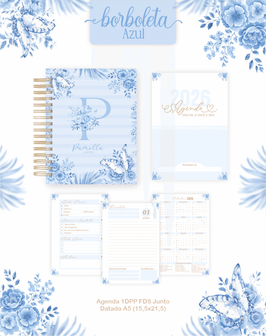 Alfabeto Borboleta Azul - Agendas | Planners 2026 (Pamella) - Imagem 4