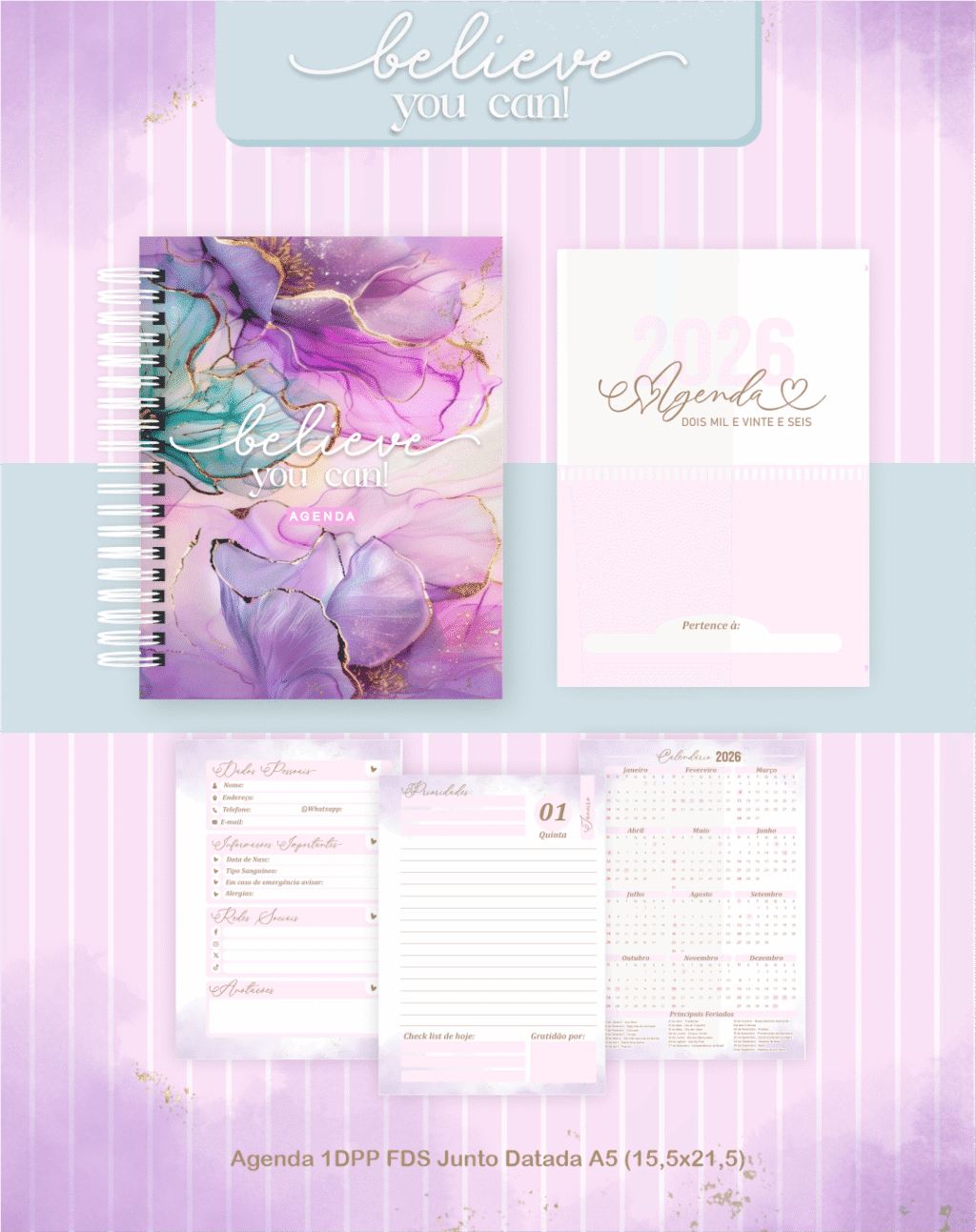 Believe You Can - Agendas | Planners 2026 (Pamella) - Imagem 4