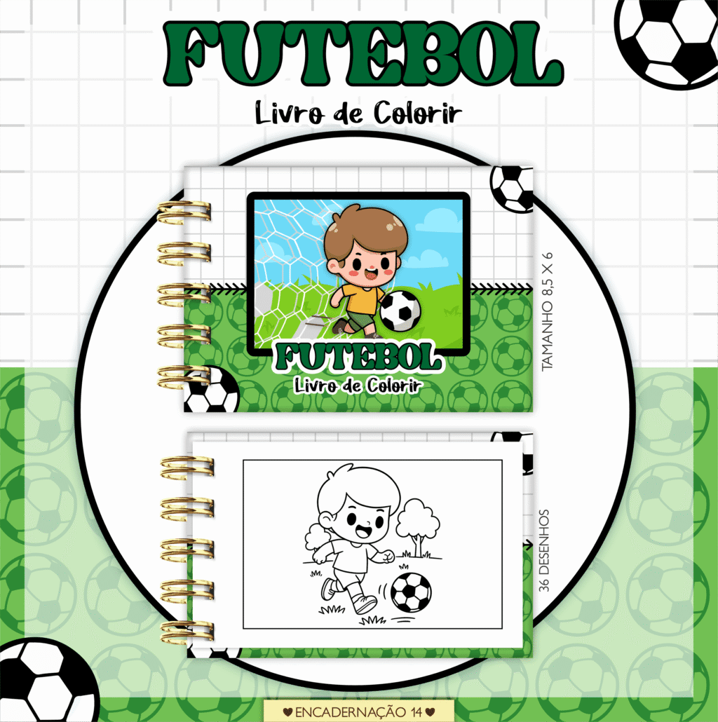 Futebol - Mini Livro Colorir (Lina) - Imagem 1