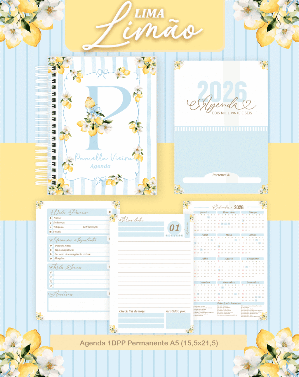 Alfabeto Lima Limão - Agendas | Planners 2026 (Pamella) - Imagem 4