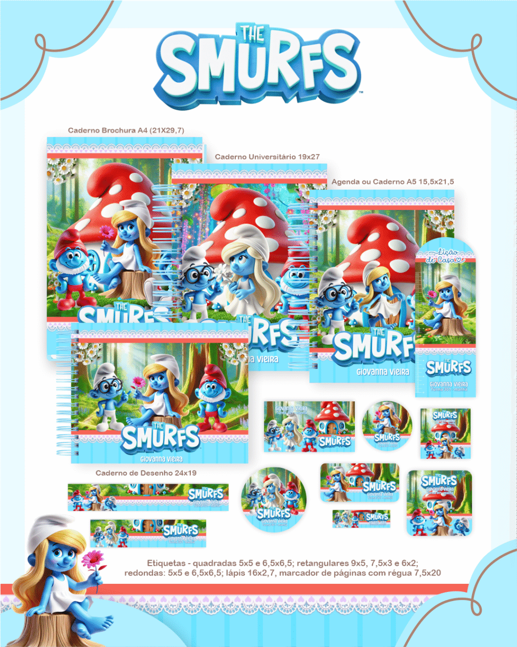 Smurfs - Escolar 1.0 2026 (Pamella) - Imagem 1