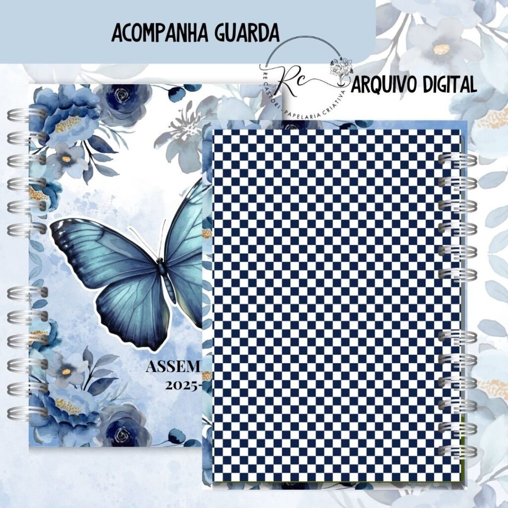 Caderno Assembeia de Circuito 2025/2026 – FLORAL AZUL S/TEMA (Re Castori) - Imagem 8
