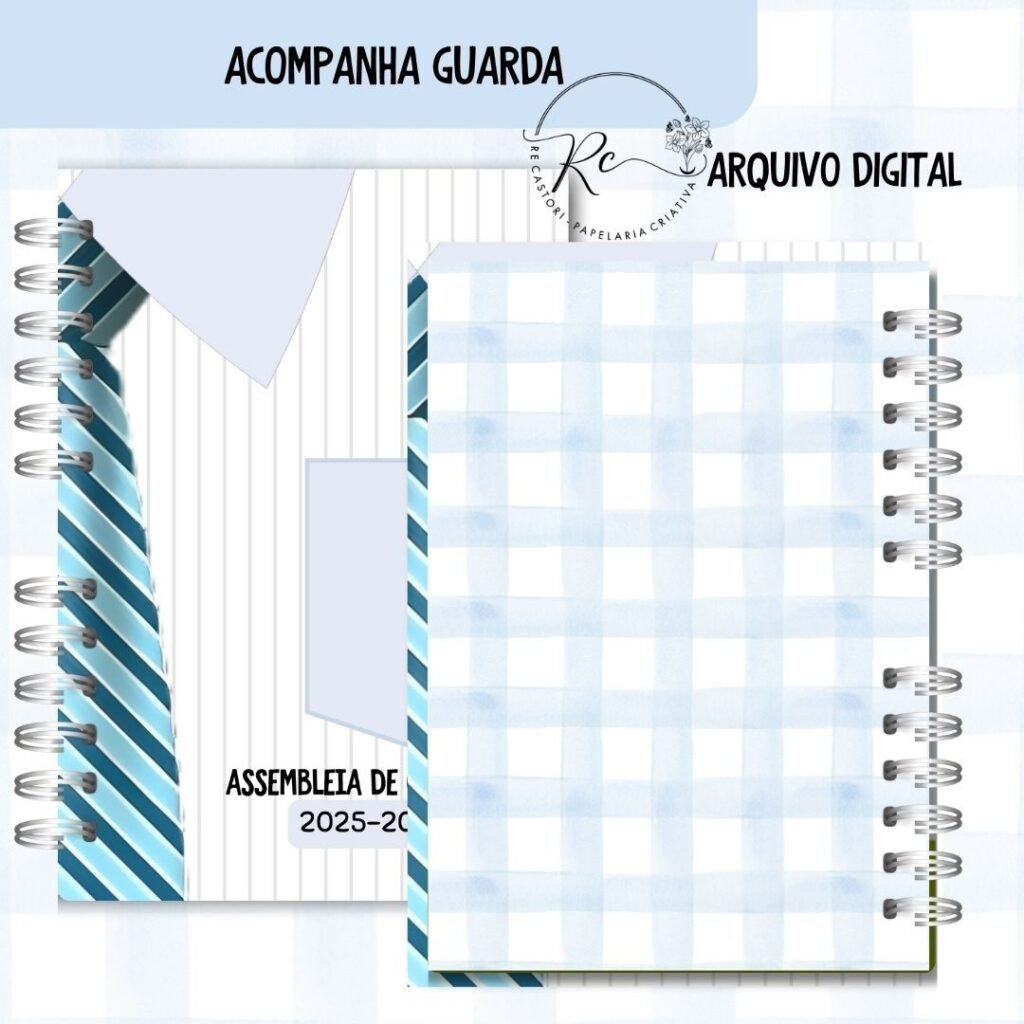 Caderno Assembleia de Circuito 2025/2026 – GRAVATA AZUL S/TEMA (Re Castori) - Imagem 7