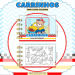 Carrinhos - Mini Livro Colorir (Lina)