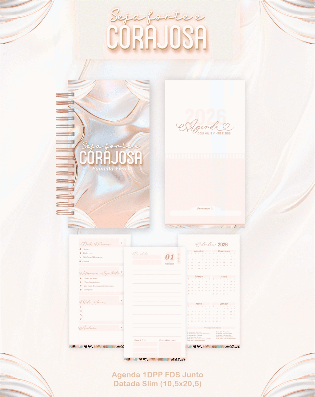 Forte e Corajosa - Agendas | Planners 2026 (Pamella) - Imagem 3