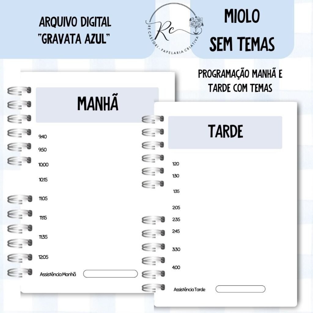 Caderno Assembleia de Circuito 2025/2026 – GRAVATA AZUL S/TEMA (Re Castori) - Imagem 5